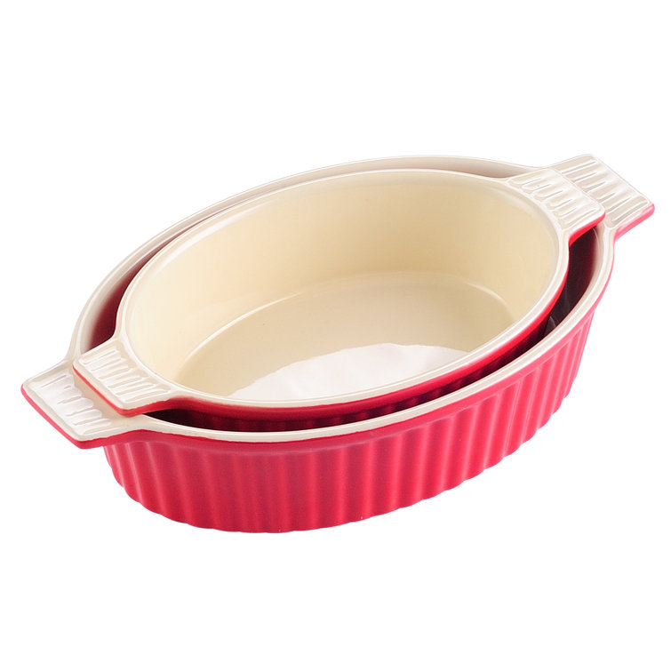 Malacasa 2 Piece Ceramic Baking Dish Set & Reviews Wayfair